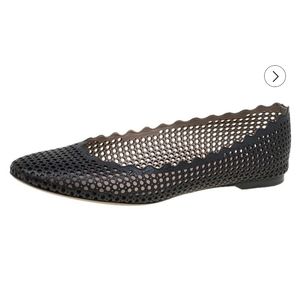 Chloe Black Perforated Flats